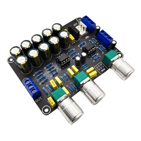 Le plus récent double NE5532 carte de préamplificateur Audio égaliseur préampli aigus basse contrôle de tonalité pré amplificateur bricolage Module de préamplificateur ► Photo 1/6