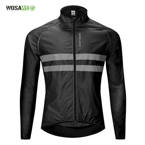 Veste de cyclisme imperméable pour hommes et femmes, gilet de sécurité réfléchissant, coupe-vent pour vélo, course à pied ► Photo 1/6