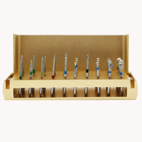 30 pièces fraises diamantées dentaires moyenne FG 1.6mm pour pièce à main à grande vitesse Turbine outil de dentiste Instrument de laboratoire dentaire outils de dentisterie ► Photo 1/6