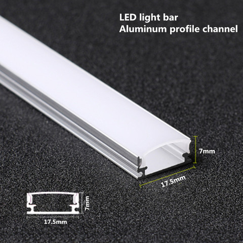 2-30 pièces/lot 0.5 m/pcs profilé aluminium pour 5050 3528 5630 bande LED blanche laiteux/canal couvercle transparent ► Photo 1/6