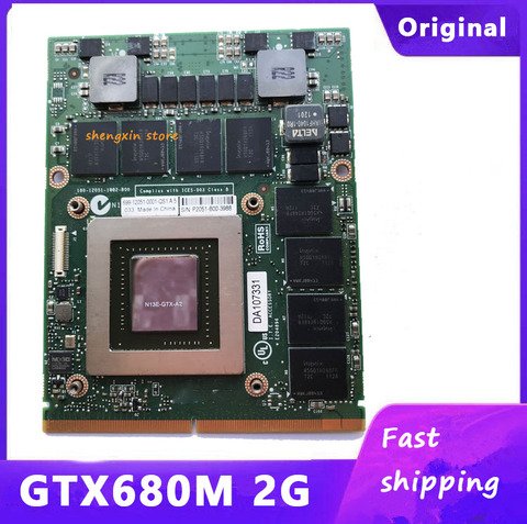 Carte graphique vidéo 20HTK GTX 680m, VGA CN-020HTK M, pour Dell Alienware M17x R4 M18X R2 2G GDDR5 680, N13E-GTX-A2 ► Photo 1/3