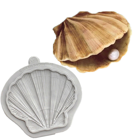 Moule à gâteau Fondant en Silicone, coquille de palourde, outils de décoration, outil de cuisson de chocolat pour gâteaux en forme de gomme ► Photo 1/6