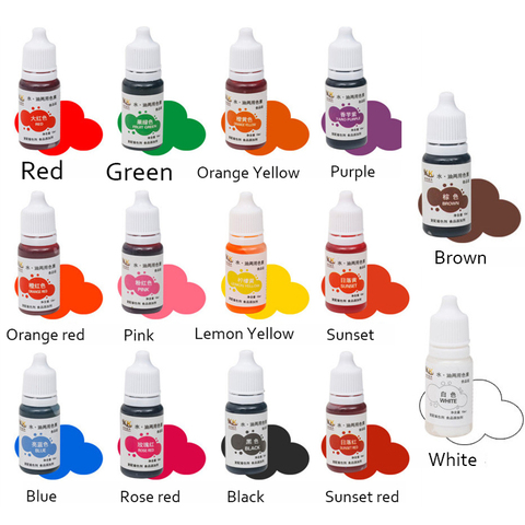 14 couleurs/ensemble Pigment comestible 10ML crème glacée gâteau colorant alimentaire ingrédients gâteau Fondant cuisson gâteau comestible couleur Pigment outils ► Photo 1/6