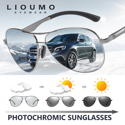 Gafas de sol hombre – lunettes de soleil photochromiques pour hommes et femmes, Design de marque classique, polarisées, pour la conduite, Anti-éblouissement ► Photo 1/6