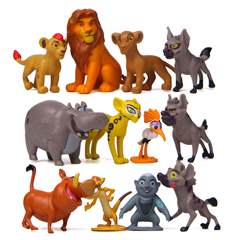 Figurines du film Disney, le roi Lion, Simba, Nala, Pumbaa, Timon, Zazu, 12 modèles, jouets, cadeau d'anniversaire pour enfants, pièces/ensemble ► Photo 1/6