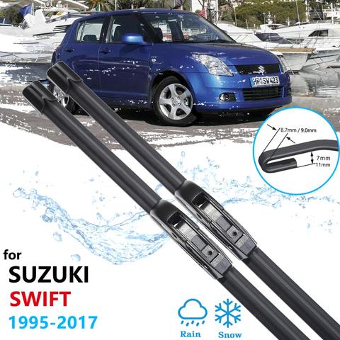 Balais d'essuie-glace de voiture pour Suzuki Swift 1995-2017 essuie-glaces avant accessoires de voiture 1996 1997 2000 2001 2010 2011 2014 2015 2016 ► Photo 1/6