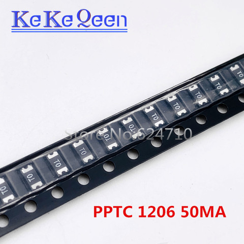 Fusible réinitialisable SMD, 100 3216 0,05 a 0,1 a 0,12 a 0,2 a 0,25 a 0,5 a 0,75 a 1,1 a 2a 3a 3,5 a, PPTC, polycommutateur, auto-commutation, 1206 pièces ► Photo 1/6