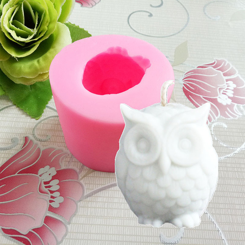 Moule 3D en Silicone pour Fondant, hibou, gâteau, Cupcake, dessin animé, savon, cookies, chocolat artisanal, outil de cuisson, accessoires de cuisine ► Photo 1/6