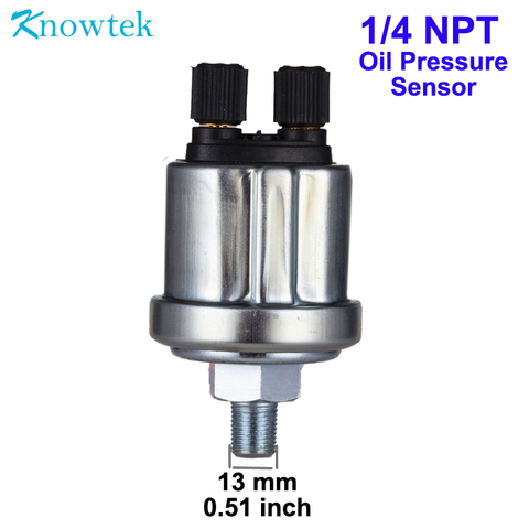 Capteur de pression d'huile VDO, filetage 13mm, 1/4 NPT, 0 à 10 Bars, pièce de générateur Diesel, prise d'équipage en acier inoxydable, alarme, capteur de pression ► Photo 1/6