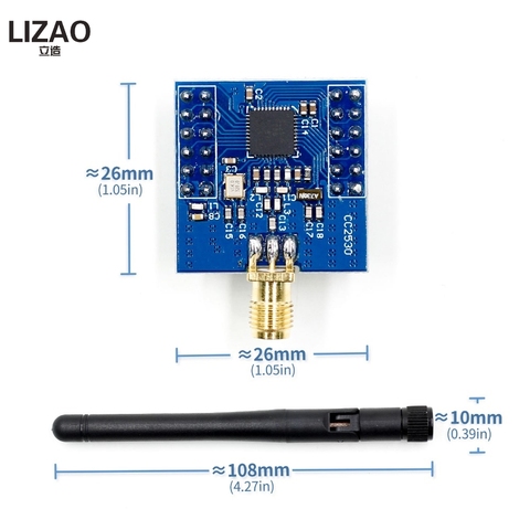 Zigbee CC2530 Zigbee Module UART carte de développement de carte de base sans fil CC2530F256 Port série Module sans fil 2.4GHz ► Photo 1/6