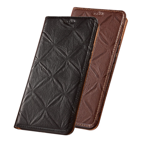 Poche de luxe en cuir de peau de vache livre magnétique étui de téléphone pour Xiaomi Mi MAX 3/Xiaomi Mi MAX 2 étuis avec support Funda ► Photo 1/6