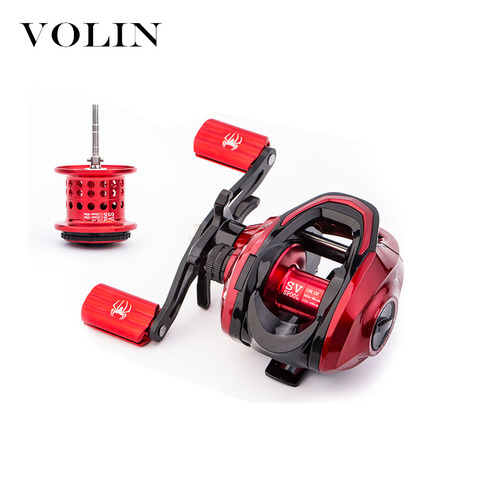 Volin – moulinet de pêche Baitcasting magnétique et centrifuge, équipement à 18 + 1 roulements, frein à friction d'une puissance maximale de 8kg, avec Double bobine BFS de 7.2:1, nouveauté ► Photo 1/6