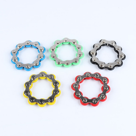 Nouveau jouet Anti-Stress pour enfants/adulte/étudiant chaîne de vélo Fidget Spinner Bracelet pour autisme et tdah Fidget jouet ► Photo 1/6