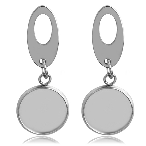 Cabochons de boucle d'oreille en acier inoxydable, 10 pièces, réglage blanc, Base à lunette adaptée, 8 10 12 14 16 18 20 25mm, bijoux à bricoler soi-même découvertes ► Photo 1/4