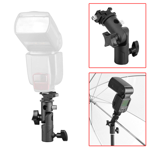 Support de Flash universel en métal avec support de Flash pour porte-parapluie Speedlite 1/4 