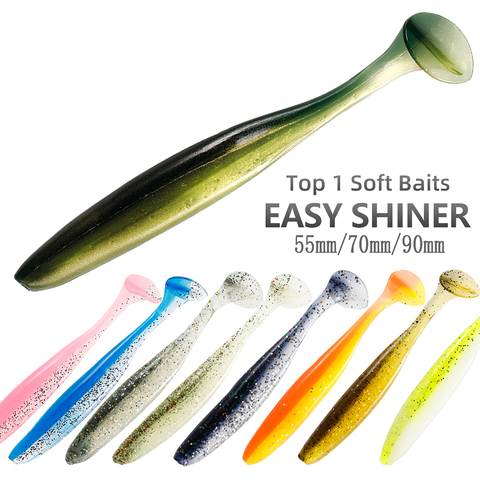 Facile Shiner leurre de pêche souple Silicone alose appât nageur Wobblers leurres souples artificiels pour truite poisson-chat articles de pêche ► Photo 1/6