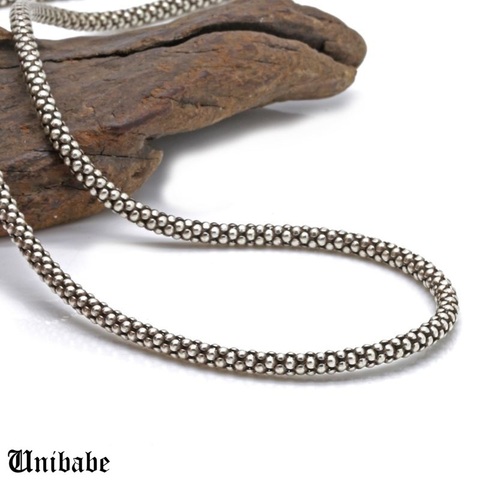 Collier en argent Sterling 925 pour hommes et femmes, Long pendentif rétro en forme de maïs thaïlandais, bijoux ► Photo 1/6