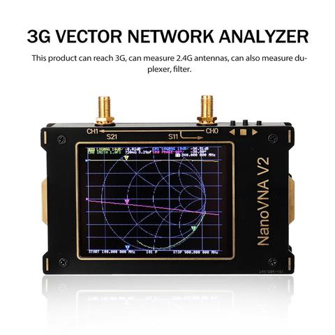 Analyseur de réseau vectoriel 3G, grand écran de 3.2 pouces, NanoVNA V2 S-A-A-2, analyseur d'antenne, ondes courtes HF VHF UHF mesure filtre duplexeur ► Photo 1/6