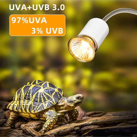 Lampe chauffante UVA + UVB pour animaux domestiques, ampoule E27, chauffage UVA, pour lézard, Reptile, serpent, 25/50/75/100W ► Photo 1/6