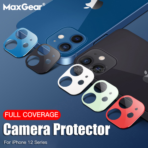 Protecteur d'objectif de caméra, couleur originale, en verre trempé pour iPhone 12 11 Pro Max 12 ► Photo 1/6