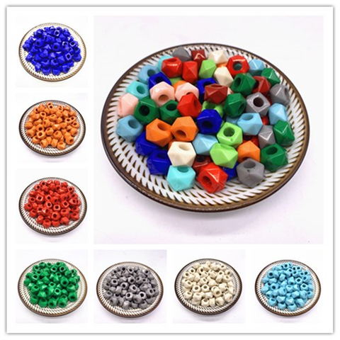 Lot de 30 perles d'espacement en forme de Cube, 12x8mm, en acrylique, pour bricolage, fabrication de bijoux, accessoires de couture ► Photo 1/6