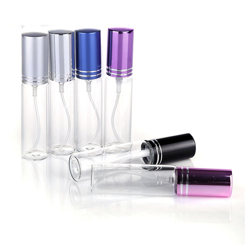 Flacon pulvérisateur de parfum Portable, 5 pièces, 5ml, 10ml, pour voyage, échantillon, conteneurs vides, atomiseur, Mini, rechargeable ► Photo 1/6