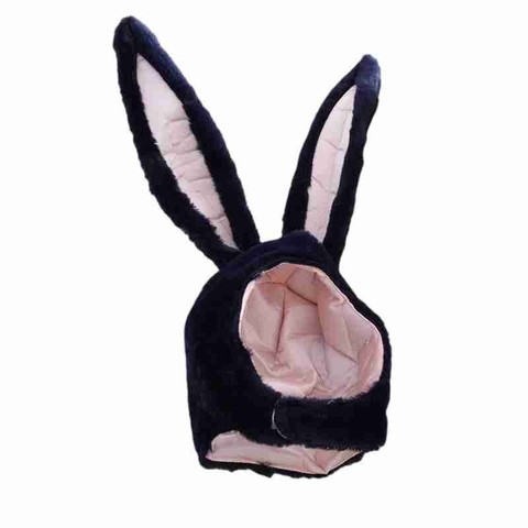 Filles mignonnes chapeau en peluche lapin oreilles de lapin chapeau oreillette casquette tête plus chaude Photo fournitures chapeau avec oreillettes blanc noir lapin chapeaux ► Photo 1/6