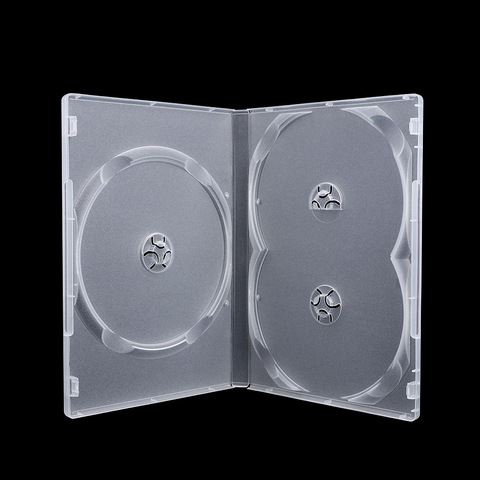 Carré Ltra mince simple 3 disque clair remplacement housses pour Blu-Ray DVD films support CD boîtier boîte disque boîte ► Photo 1/6