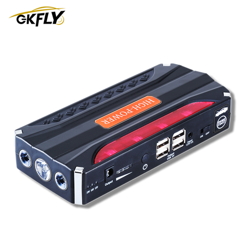 GKFLY multifonction voiture d'urgence saut démarreur 12V 600A Portable batterie externe chargeur de voiture batterie Booster dispositif de démarrage câbles ► Photo 1/6