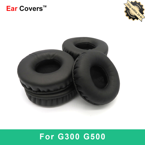 Coussinets d'oreille en cuir PU, mousse, oreillettes de remplacement pour casque d'écoute A4tech woody G500 G300 ► Photo 1/6