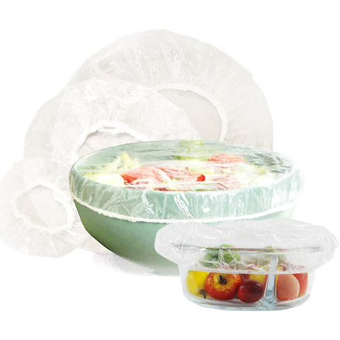 100 pièces élastique plat bol plat couvre réutilisable Durable viande alimentaire fruits stockage couvre pour intérieur extérieur pique-nique Wrap ► Photo 1/6