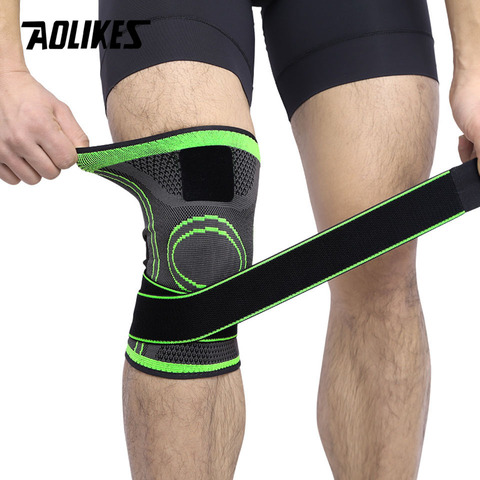 AOLIKES-genouillère respirante, genouillère de protection, pour sport, accessoire professionnel, pour le basket-ball, Tennis, cyclisme, 1 pièce, 2022 ► Photo 1/6