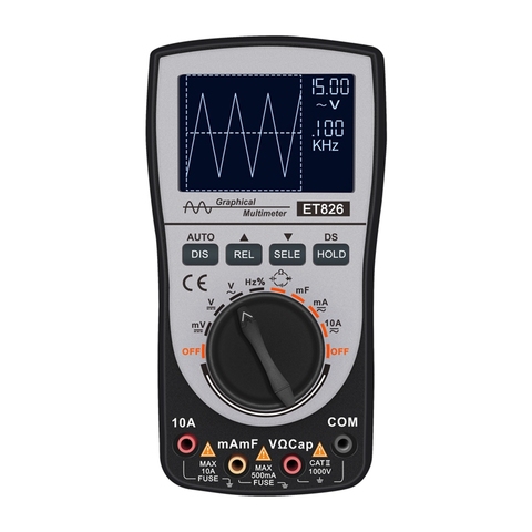 Multimètre de tension et de fréquence de courant, Oscilloscope numérique LCD 2 en 1, graphique analogique, affichage de forme d'onde, bande passante 20KHZ ► Photo 1/6