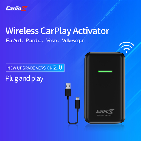 Carlinkit 2.0 Apple CarPlay sans fil voiture play activateur pour Audi Porsche WV Volvo Auto Connect sans fil Adapte Carplay IOS Auto ► Photo 1/6