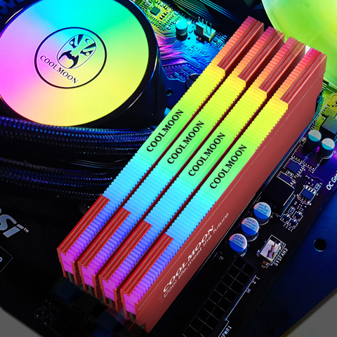 COOLMOON D134S RAM dissipateur thermique 5V 3PIN ARGB mémoire épandeur de chaleur refroidisseur adressable RGB gilet de refroidissement pour ordinateur de bureau ► Photo 1/1