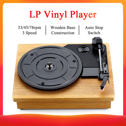 Mini tourne-disque Vintage phonographe rétro salon vinyle platine vinyle tourne-disque sans haut-parleur pas de Bluetooth ► Photo 1/6