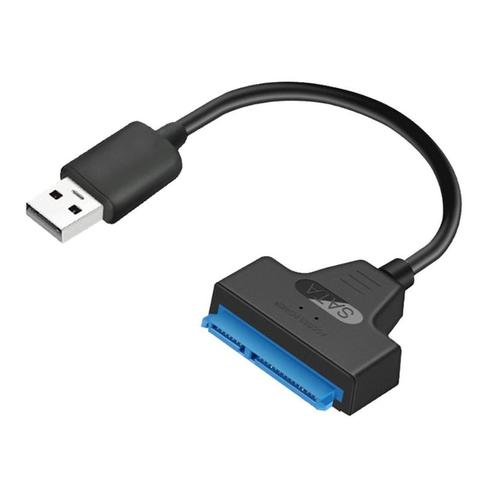 USB 2.0 à SATA 22Pin adaptateur noyau de fil de cuivre et câble ABS HDD SSD fil de convertisseur de disque dur externe appliquer 2.5 pouces SSD ► Photo 1/6