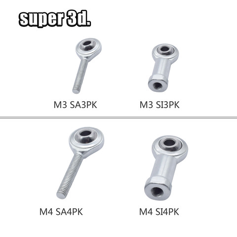 Roulement de joint M3 SI3PK SA3PK SI4TK SA4TK NHS, 1 pièce, roulement de joint d'extrémité de tige, filetage droit M3 M4, roulement de joint d'extrémité de tige d'imprimante 3D ► Photo 1/6