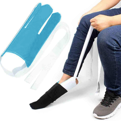 Chaussette Flexible trousse d'aide curseur chaussette Aide outil pour mettre des chaussettes hommes femmes personnes âgées chaussette Aide dispositif chaussette extracteur ► Photo 1/1