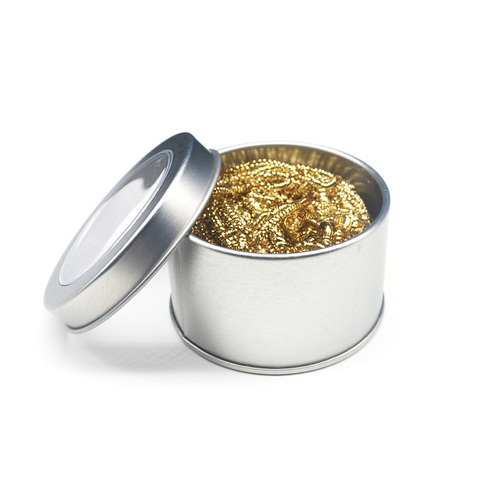 1pc boule de nettoyage dessouder fer à souder maille filtre nettoyage buse pointe cuivre fil nettoyant boule métal crasse boîte propre boule ► Photo 1/6