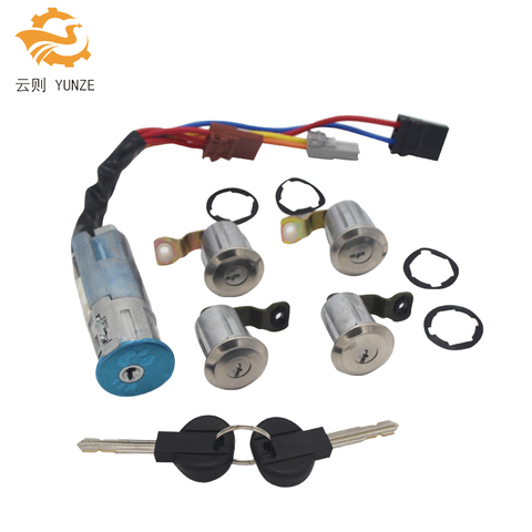 Kit complet interrupteur d'allumage, cylindre de serrure de porte avec 2 clés pour citroën BERLINGO XSARA PICASSO PEUGEOT PARTNER, 9170G3, 252522 ► Photo 1/3