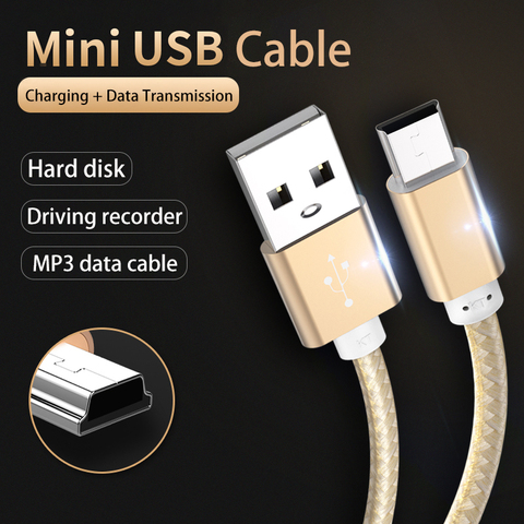 Kebiss Mini câble USB Mini USB à USB câble de chargeur de données rapide pour lecteur MP3 MP4 voiture DVR GPS appareil photo numérique HDD Mini USB ► Photo 1/5