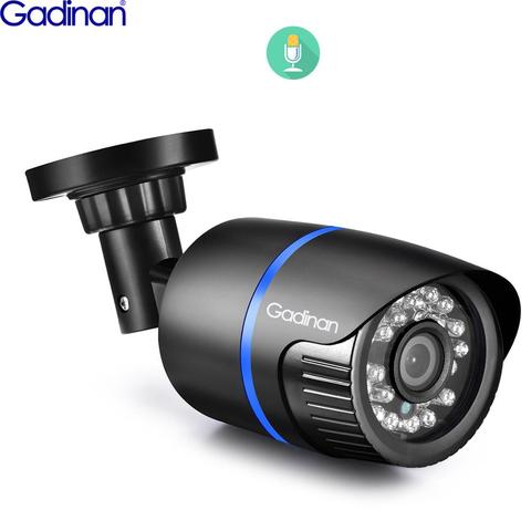 Gadinan – caméra de Surveillance Bullet extérieure IP POE hd 5MP/3MP/2MP, dispositif de sécurité sans fil, avec enregistrement Audio et led IR, protocole ONVIF P2P, 48V ► Photo 1/6