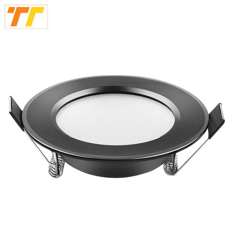 Led downlight lampe noir étanche 3w 5w 7W 9W 12W 15W led spot 220V 230V plafond encastré downlights panel lumineux led rond ► Photo 1/6