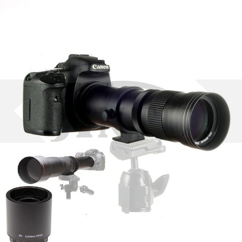 JINTU 420-1600mm F/8.3-16 Téléobjectif Manuel Pour Canon 80D 90D T3 T3i T4i T5 T5i T7 T6i T6s T7i SL1 SL2 60D 70D 77D ► Photo 1/6