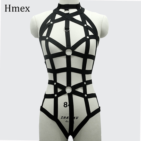 Corset corps femme cravate soutien-gorge sous-vêtements ceinture ensemble harnais Sexy jarretière Bondage poitrine sangles discothèque fête accessoires ► Photo 1/6