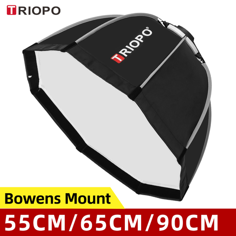 Triopo 55cm 65cm 90cm 120cm Photo Bowens mont Portable octogone parapluie extérieur SoftBox + sac de transport pour Studio Flash Softbox ► Photo 1/6