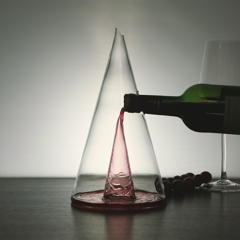 Décanteur à vin en verre cascade rapide | Pyramide séparateur à whisky diviseur fait à la main, accessoires pour le vin, outils de Bar ► Photo 1/4