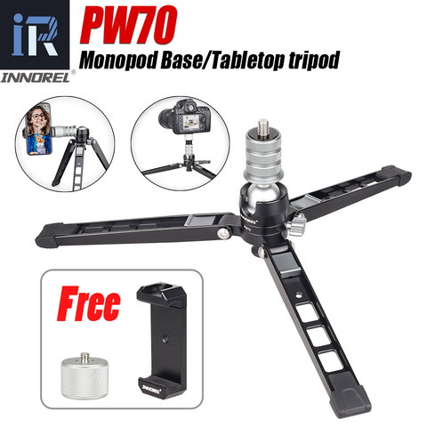 PW70 – Mini trépied en aluminium, support de photographie multifonctionnel pour appareil photo DSLR, smartphone, monopode de bureau ► Photo 1/6