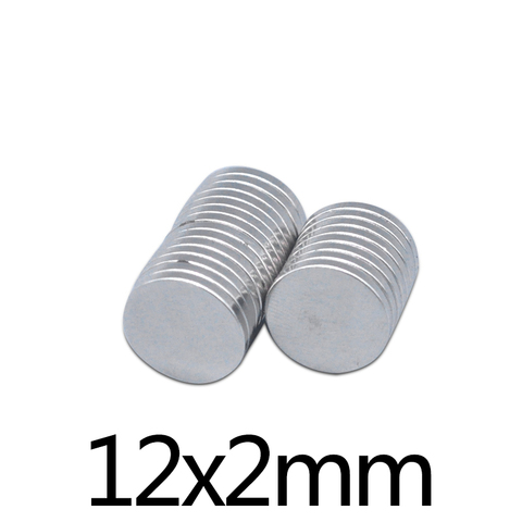 Aimant rond Permanent N35 12x2mm en néodyme pour réfrigérateur, lot de 20/100 pièces ► Photo 1/3